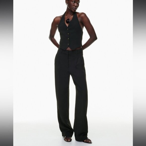 Aritzia Pants - Aritzia Wilfred Black Straight Leg Effortless Pants Size 6